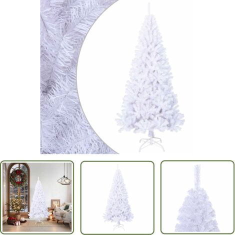 Weihnachtsbaum 180 cm - vidaXL Künstlicher Weihnachtsbaum mit Dicken Zweigen Weiß 180 cm PVC - Weihnachtsbaum mit Dicken Zweigen (1/5)