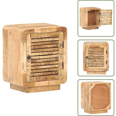 Holz Tisch - vidaXL Nachttisch 40x30x50 cm Raues Mangoholz - Holz Konsole (1/5)