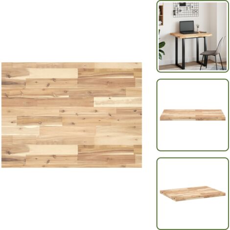 Holz Arbeitsplatte - vidaXL Waschtischplatte Unbehandelt 80x60x4 cm Massivholz Akazie - Akazienholz Tischplatte (1/5)