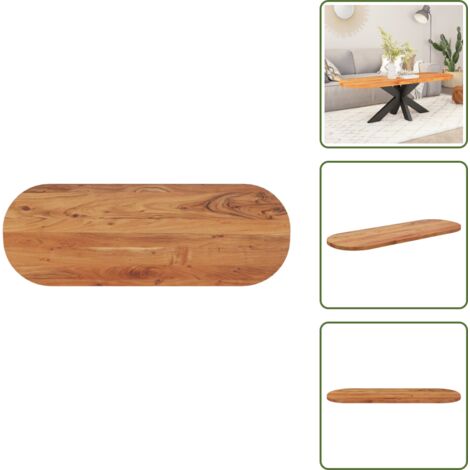 Produktbild von Akazien Massivholz Tischplatte 90x60x3,8 Cm – Mit Natürlicher Baumkante – Für Küche, Wohnzimmer Oder Büro – Einzigartig & Nachhaltig