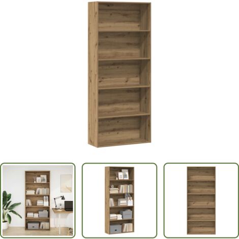 Bücherregal Holz - Bücherregal Artisan-Eiche 80x30x189 cm Holzwerkstoff (1/5)