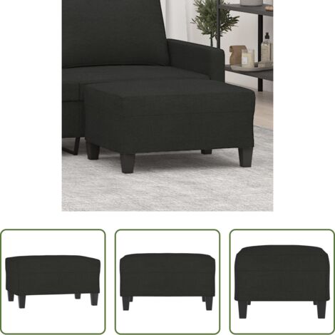 Sofa -  Fußhocker Schwarz 70x55x41 cm Stoff