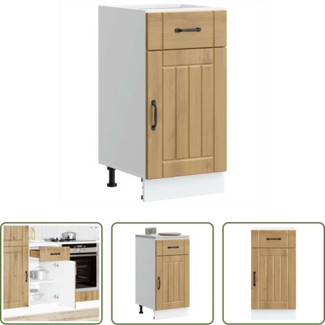 Küchenmöbel -  Küchen-Unterschrank Lucca Artisan-Eiche Holzwerkstoff