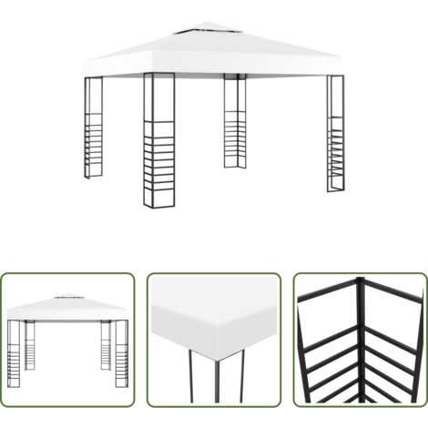 vidaXL Hochzeit - Gartenpavillon 3×3 m Weiß (1/5)