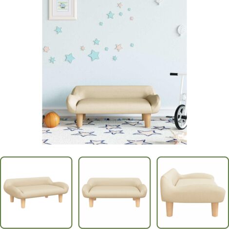 vidaXL Sofas für Kinder - Kindersofa Creme 70x40x24 cm Stoff (1/5)