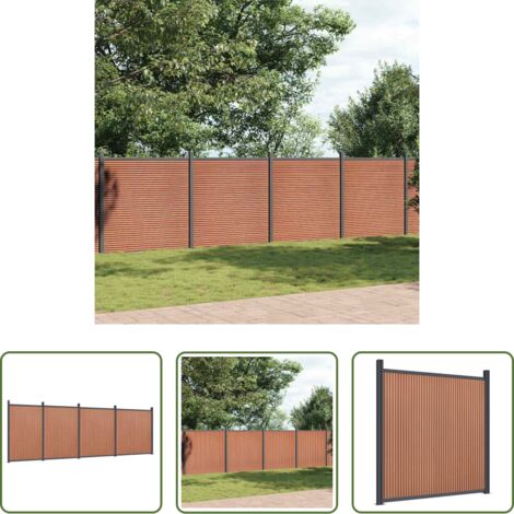 vidaXL WPC -  Zaunelement Braun 699x186 cm WPC