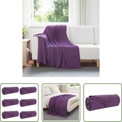 vidaXL Decke für das Schlafzimmer -  Wohndecken 6 pcs Lila 170 x 130 cm Fleece