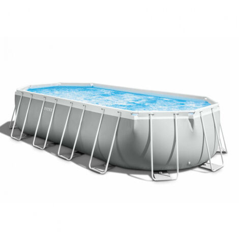 Kit piscine Intex prism frame - Ovale tubulaire - l6,10 x l3,05 x h1,22m