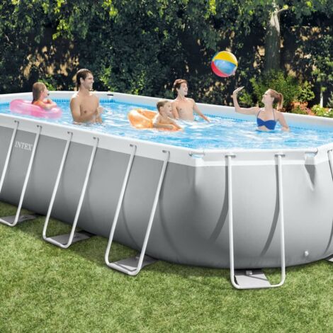 Intex Prism Frame Swimmingpool-Set Oval 610x305x122 cm 26798GN (1/5)