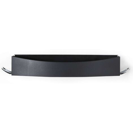 Compactor Clever Flip - Ablage mit Haken 44x11x7 cm, Kunststoff schwarz/chrom RAN9652 (1/5)