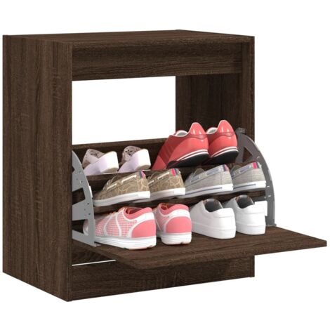 Schuhschrank Braun Eichen-Optik 60x42x69 cm Holzwerkstoff vidaXL (1/5)