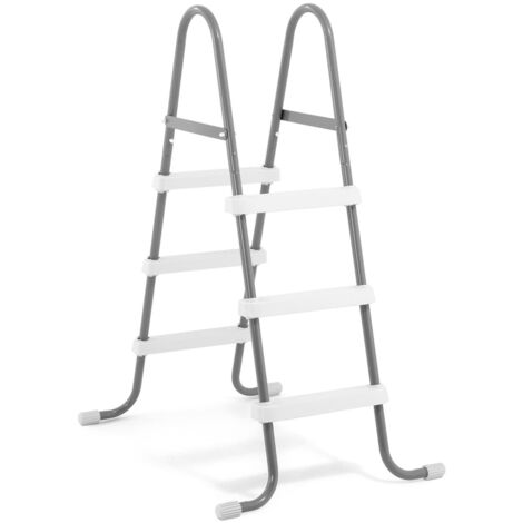 Intex Poolleiter 91 cm – Einstiegsleiter aus beschichtetem Stahlrohr – Rutschfeste Stufen – Max. Belastung 136 kg (1/6)