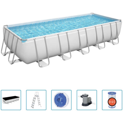 Power Steel Frame-Pool Rechteckig 19281 L Bestway (1/5)