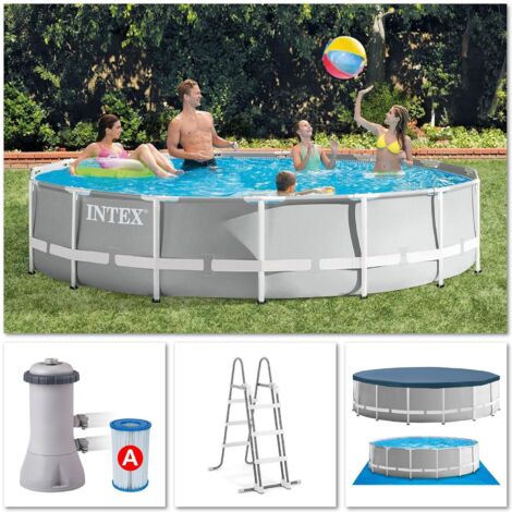 Intex Prism Frame Aufstellpool grau 4,57 m (1/5)