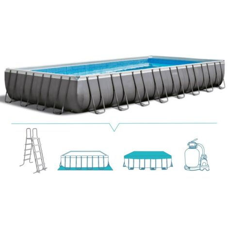Intex Ultra Xtr Schwimmbad grau 975x488x132 cm