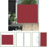 The Living Store Ausziehbare Seitenmarkise 100x300 cm Rot - Balkonmarkise - Sonnenschutz Balkon - Seitenmarkise - Gartensonnenblende - Terrassenüberdachung