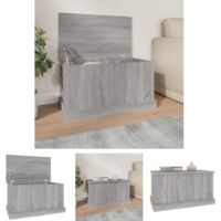 The Living Store Truhe Grau Sonoma 70x40x38 cm Holzwerkstoff - Aufbewahrungstruhen