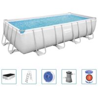 Power Steel Swimmingpool-Set Rechteckig 488x244x122 cm Bestway