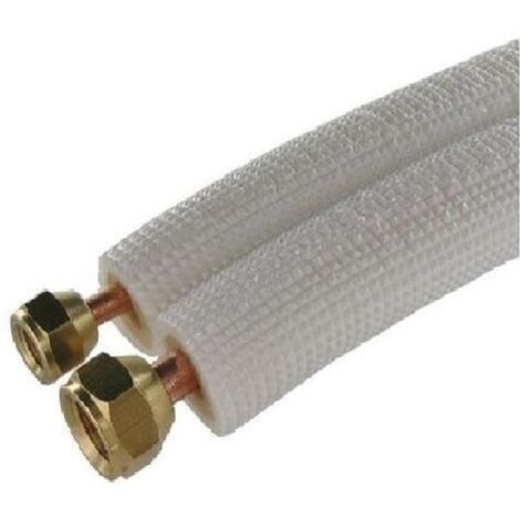 FLARE-VERBINDUNG MIT ZWEI KÜHLROHREN M1 KLIMAANLAGE 1/4 3/8 FITTINGS FERTIG MONTIERT 5 METER NF