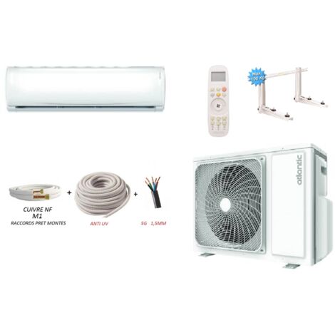 KLIMAANLAGE ATLANTIC DOJO R32 2600W + INSTALLATIONSKIT 7 METER + WANDHALTERUNG