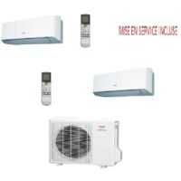 Paket Klimaanlage BI SPLIT atlantic inverter AOYG 14 LAC2 für 2 Räume von max. 20 m2 INKLUSIVE INBETRIEBNAHME