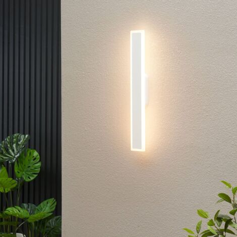 Weiße Aluminium Wandleuchte IP54 63 cm -Mattea