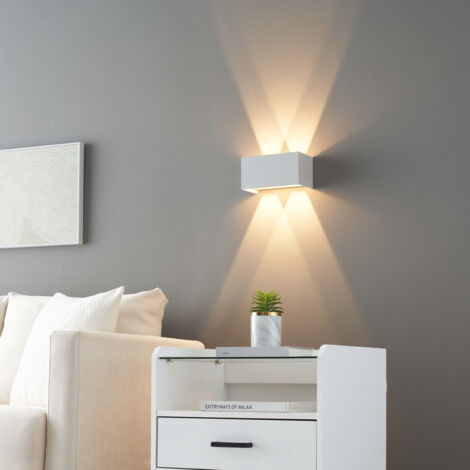 Weiße LED Wandleuchte mit verstellbarem Winkel IP54 dimmbar - Cubic
