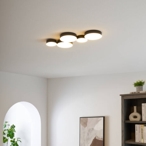 Skavi Moderne schwarze Deckenlampe mit 5 LED-Spots -Skavi