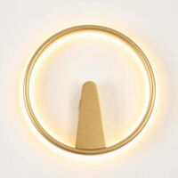 Minimalistische LED-Wandleuchte Kreis gold - Scott