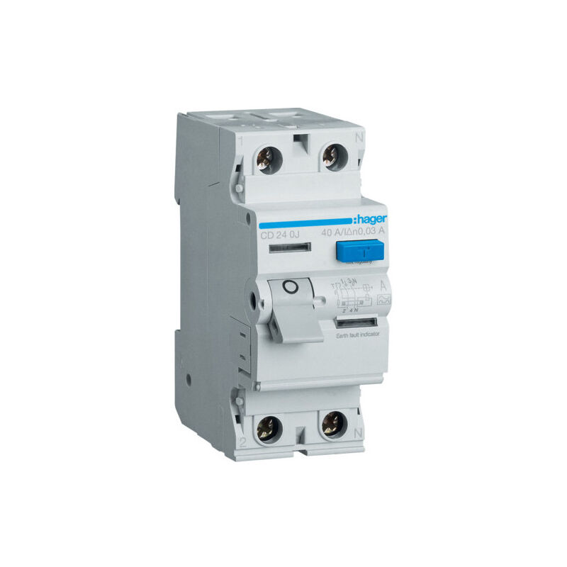 INTERRUPTEUR DIFFÉRENTIEL - 4 x 40A - 30 ma - Type A - CDS 440 D - 6 KA Hager EUR 52,85 - FR