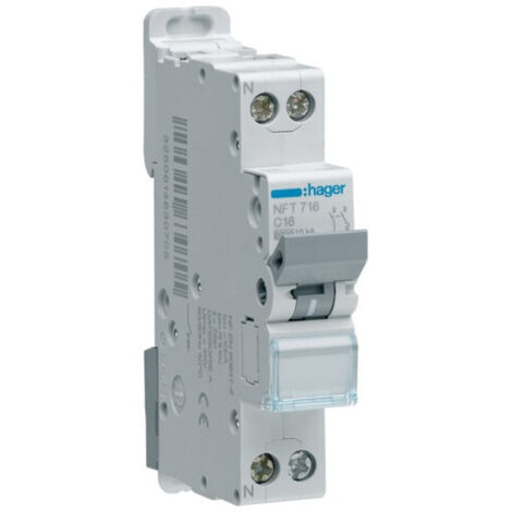 Disjoncteurs - 1 Ph+N - courbe C - Vis/Vis - NFT - Hager - 32A - NFT732