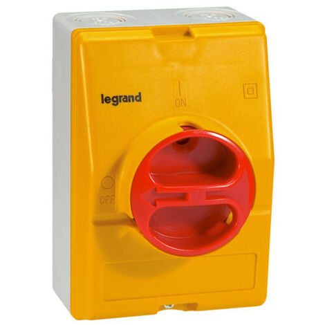 Legrand – Interrupteur de proximité rotatif triphasé 25A – Boîtier étanche IP65 pour installations extérieures – Cadenassable en position 0 (1/3)