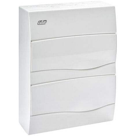 IDE – Coffret électrique nu 2 rangées de 12 modules – Dimensions 353x264x99mm – Étanchéité IP40 – Résistance chocs IK08 – Avec rail DIN