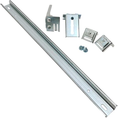 48013 – Kit rail DIN 24 modules 18 mm – Acier galvanisé pour coffrets Atlantic IDE – Inclus supports de fixation