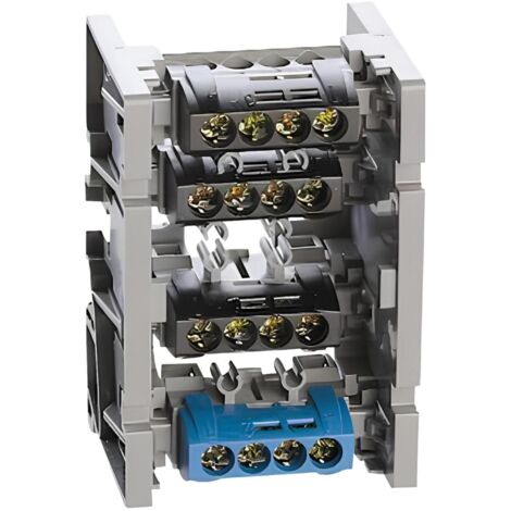 Legrand – Support pour association de 4 borniers de même taille – Plaque de montage pour tableau électrique – Tension électrique 230V (1/2)