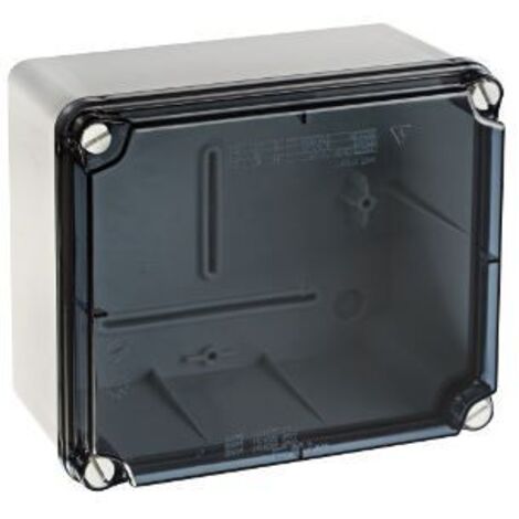 IDE – ELT231 Boîte étanche IP67 avec couvercle transparent – Dimensions 186x246x101 mm – Résistance aux UV et aux impacts IK07