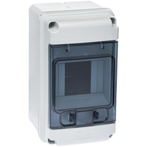 Coffret de distribution étanche IP65 1x4 modules – Résistance aux impacts IK08 – Plombable pour chantiers humides – Tension 1000V AC