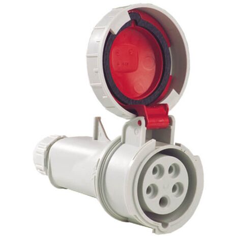 IDE – Fiche femelle tétrapolaire 16A 3P+N+T 380V – Étanchéité IP67 – Résistance chocs IK08 – Pour installations industrielles