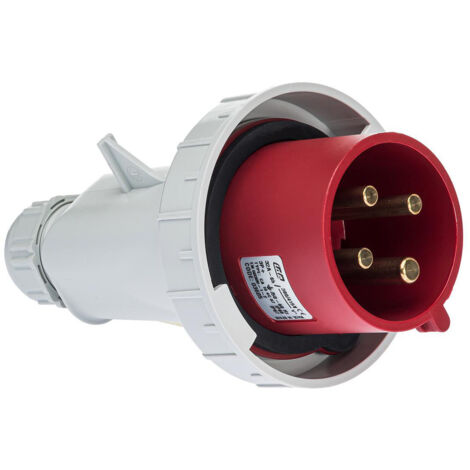 Fiche Mobile Male Triphasé 32a 3p+t 380v - 4 Broches - étanche Ip67 - Ide