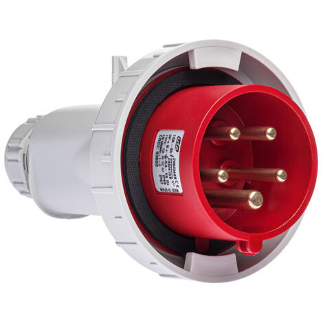 Fiche Mobile Male Tétrapolaire 16a 3p+n+t 380v - 5 Broches - étanche Ip67 - Ide