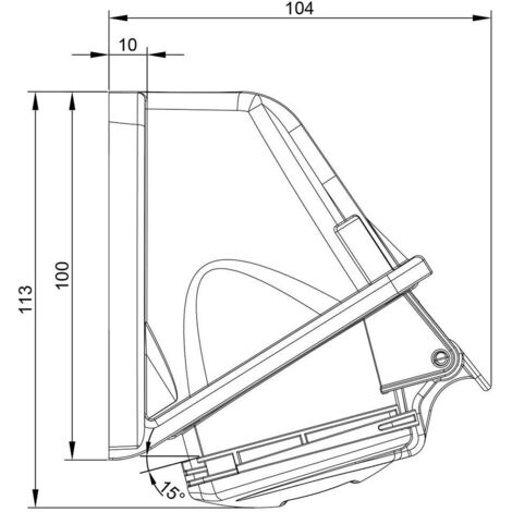 Socle De Prise Triphasé 16a 3p+t En Saillie - étanche Ip44 - Ide