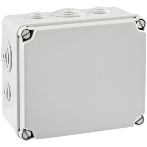 IDE – Boîte de dérivation étanche IP65 IK07 – Dimensions 175x151x95 mm – Entrées coniques 6xM25 + 4xM40 – Résistante aux UV et aux impacts - Ev171