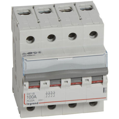 Interrupteur-sectionneur DX³-IS 4 Pôles 400V 100A 4 modules LEGRAND 406489
