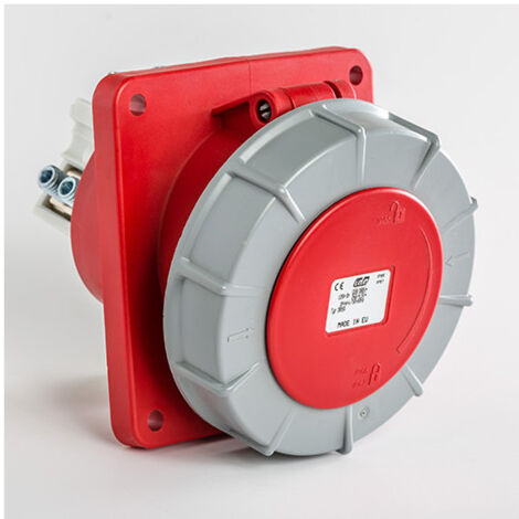 Prise 125a Tétrapolaire 3p+n+t Encastrable Avec Fil Pilote - étanche Ip67 - Ide