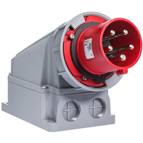 IDE – Socle mâle tétrapolaire 63A 380V – Étanche IP67 pour installations industrielles – Résistance aux chocs IK08 – Câble jusqu'à 25mm² - MALE 63 A (1/5)