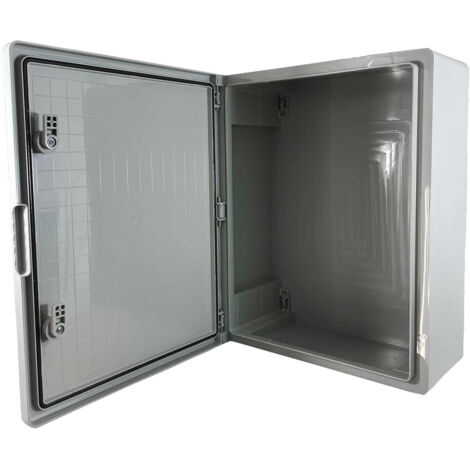 Abs504018 Ide Coffret Abs étanche Ip54 500x400x180 Porte Opaque - Avec Plaque De Montage