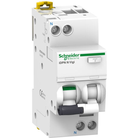 Schneider – Disjoncteur différentiel 2P 32A C 0,03A type AC – Sensibilité CA – Tension 230V – Indice de protection IP20 – Série Acti9