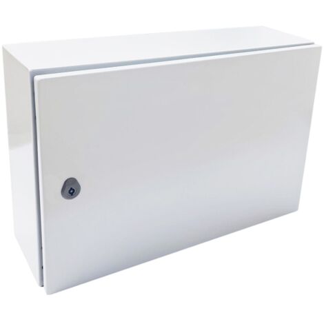 IDE – Coffret électrique nu étanche IP66 – 400x600x200 mm – Acier laminé IK10 – Plaque passe câbles incluse – Installation murale ou sur socle