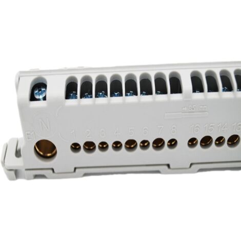 Bornier neutre et terre pour coffret étanche IDE – 5 connexions 2,5-6 mm² – 3 connexions 4-10 mm² – Installation sécurisée
