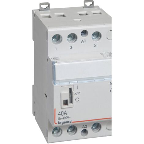 Contacteur de puissance CX³ bobine 230V 3 Pôles 400V 40A contact 3F 3 modules LEGRAND 412549